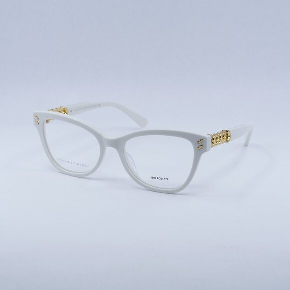 🕶️ New Stella McCartney SC50005I 025 Eyeglasses - White/Gold Frame 53mm - Picture 1 of 10